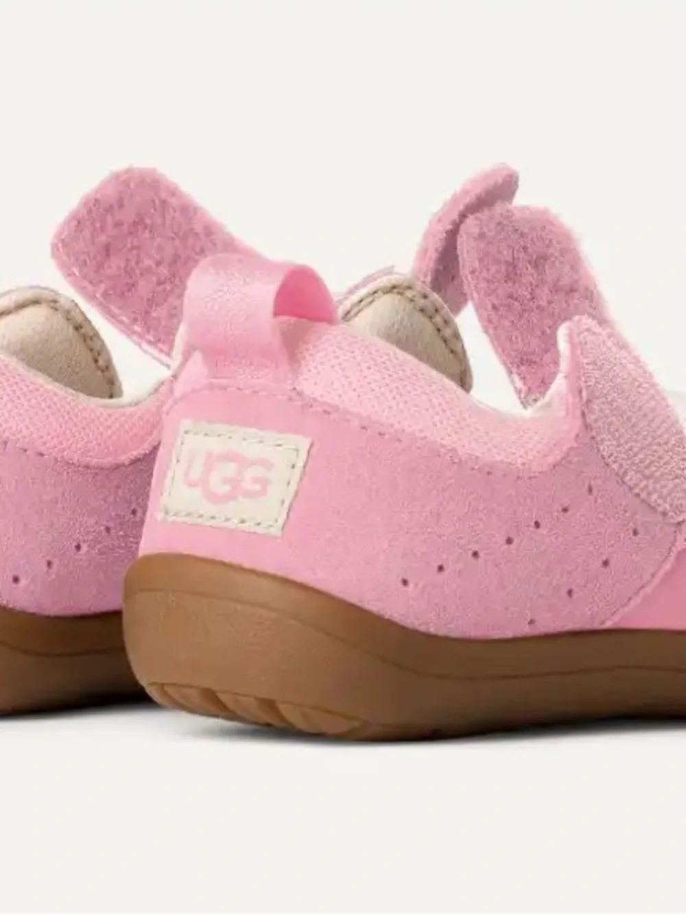 UGG Kids Pink Hook-and-Loop Closed-Toe Sandals